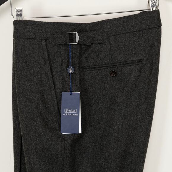 Polo Ralph Lauren Men Wool Flannel Trousers Gray Size 40X34 - Picture 5 of 8